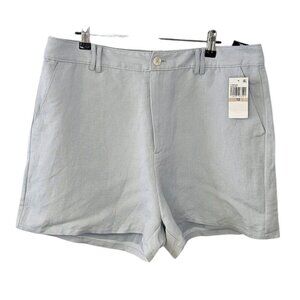 PAIGE Womens Devanne Short, High Waist, Trouser, Linen Blend, Dove Grey, Size 12